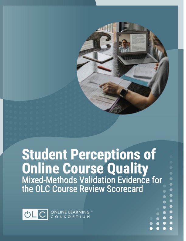 Cover of "Student Perceptions of Online Course Quality"