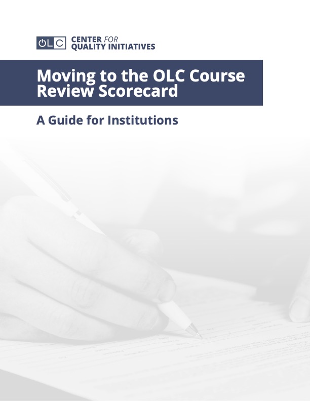 Cover for the course review scorecard transition guide