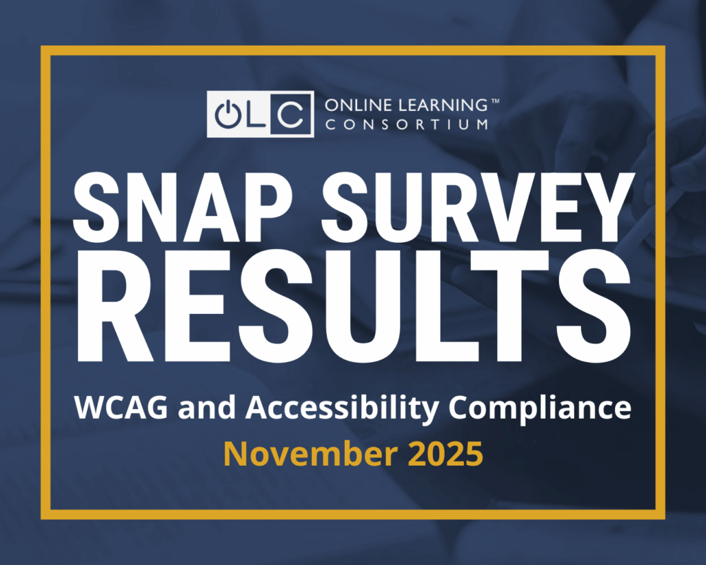 Blog cover graphic reading Snap Survey Results, WCAG and Accessibility Compliance, November 2025