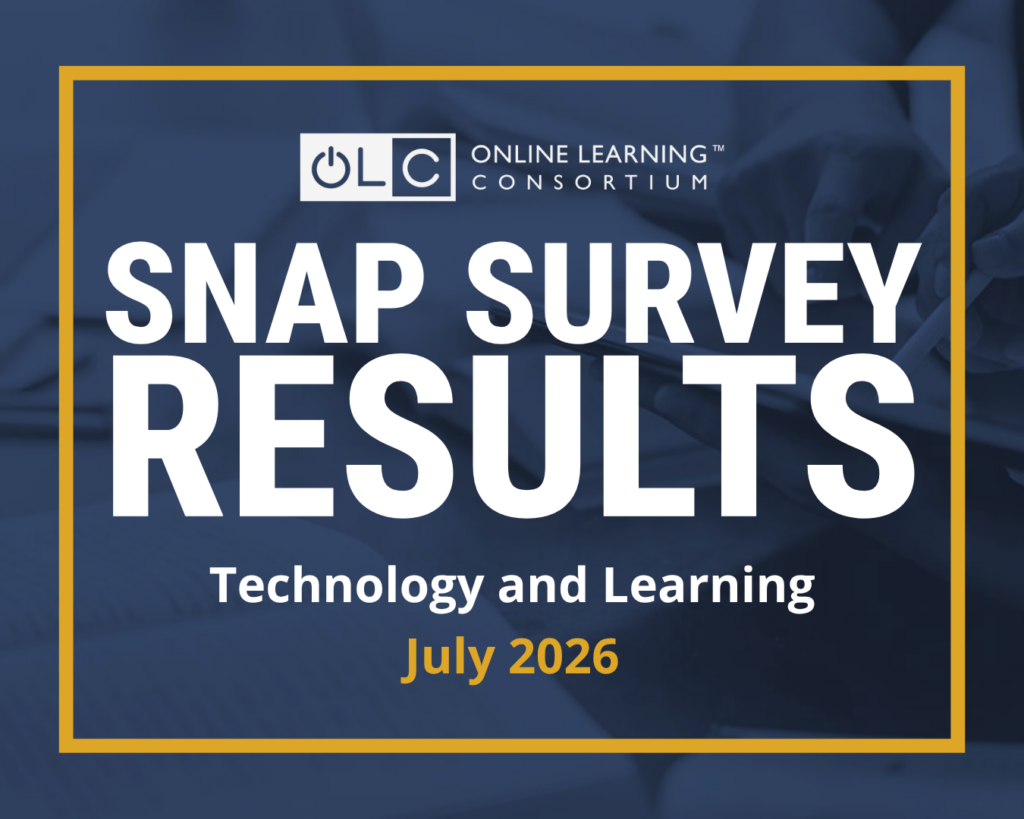 Dark navy graphic reading "Snap Survey Results, Technology and Learning, July 2026"